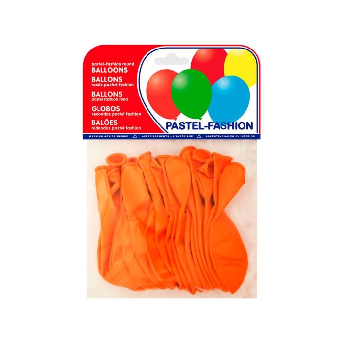 Globo 100% Latex Biodegradable Pastel Naranja Bolsa De 20 Unidades 1