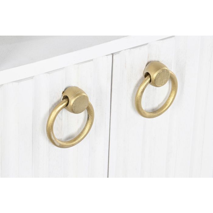 DKD Home Decor Estantería Moderna Blanca de Madera Mango y Metal con 2 Puertas y 6 Estantes Hecha a Mano 90x40x180 cm 2