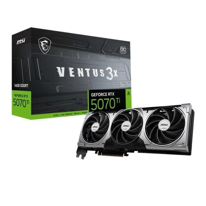 Tarjeta gráfica - MSI - GeForce RTX 5070 Ti VENTUS 3X OC - 16 GB Tarjeta gráfica - MSI - GeForce RTX 5070 Ti VENTUS 3X OC - 16 GB