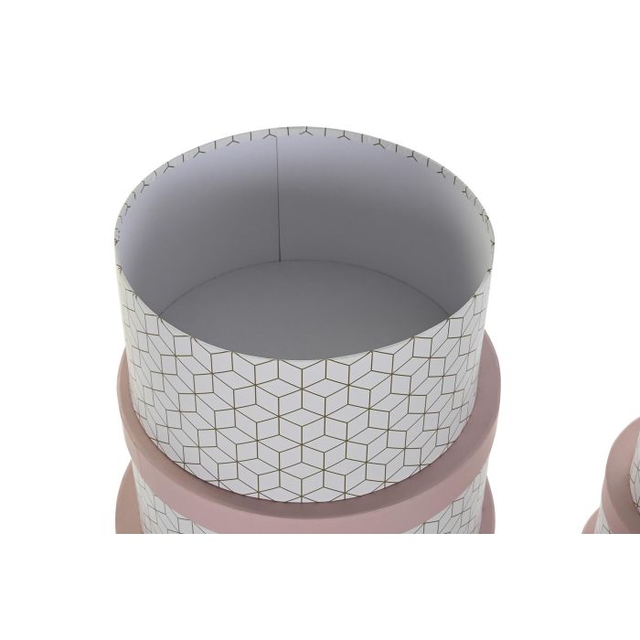 DKD Home Decor Caja Decorativa Redonda Glam de Cartón Rosa Dorado 37.5 x 18 x 37.5 cm Set de 10 2 DKD Home Decor Caja Decorativa Redonda Glam de Cartón Rosa Dorado 37.5 x 18 x 37.5 cm Set de 10 2