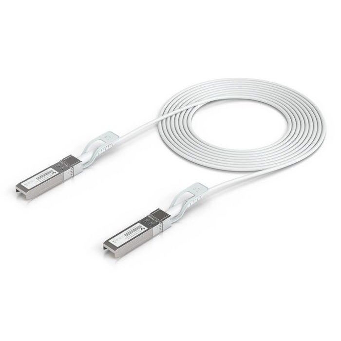 Ubiquiti Cable Uplink Direct Attach SFP28 a SFP28, 3m, PVC Blanco, para UniFi 1G/10G/25G