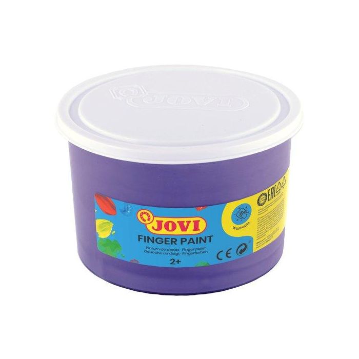 Jovi Pintura de Dedos Finger Paint 500 mL - Violeta, No Tóxica, Lavable, Ingredientes Naturales