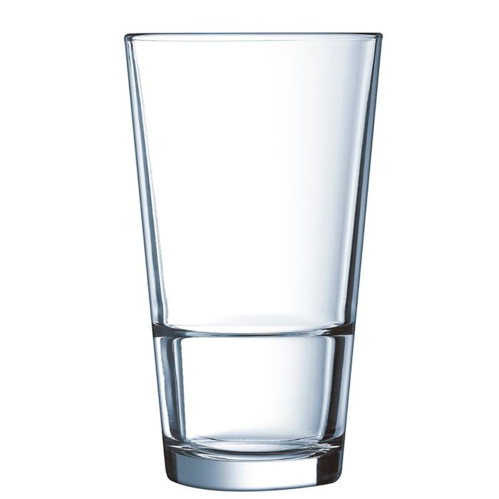 Arcoroc Set 6 Vasos Altos Stack Up Vidrio Templado Extra Resistente 40 cL - Apto Lavavajillas, Microondas, Frigorífico