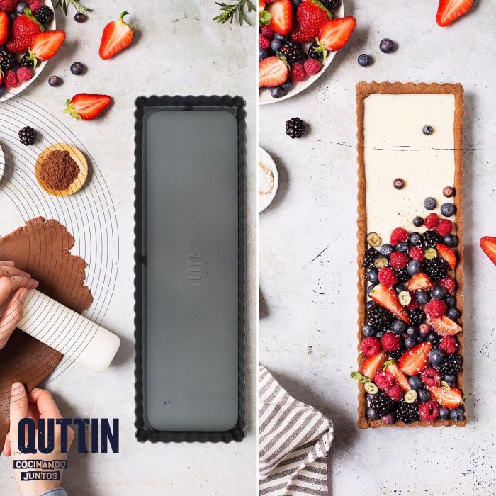 Molde para horno desmontable Quttin 35x11x2.6 cm (12 Unidades) 3 Molde para horno desmontable Quttin 35x11x2.6 cm (12 Unidades) 3