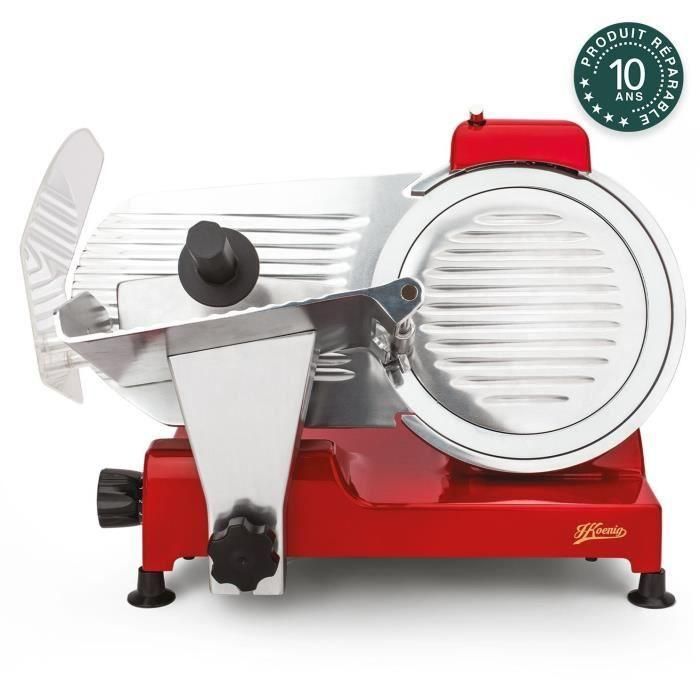 H.KoeNIG MSX254 HKO3760124955354 - Cortadora de fiambres con cuchilla de 25 cm
