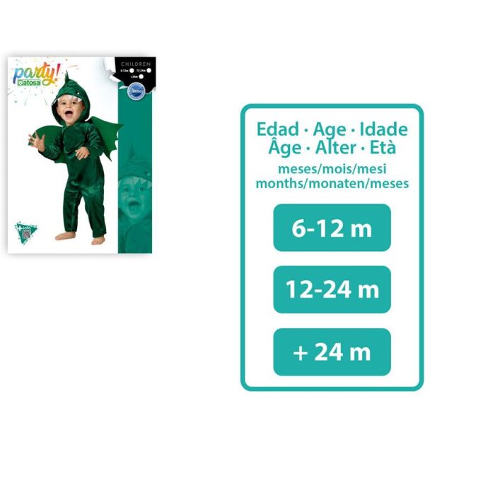 Disfraz Dragon Verde Con Alas Unisex Bebé 6-12 Meses 2 Disfraz Dragon Verde Con Alas Unisex Bebé 6-12 Meses 2