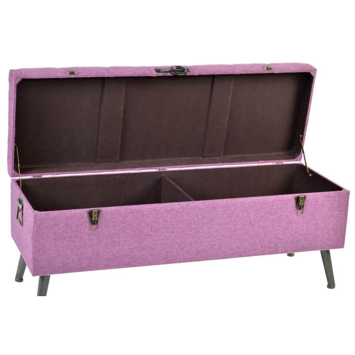 Banqueta DKD Home Decor 8424001565399 Multicolor Fucsia Metal Madera MDF 120 x 42 x 53 cm 4 Banqueta DKD Home Decor 8424001565399 Multicolor Fucsia Metal Madera MDF 120 x 42 x 53 cm 4