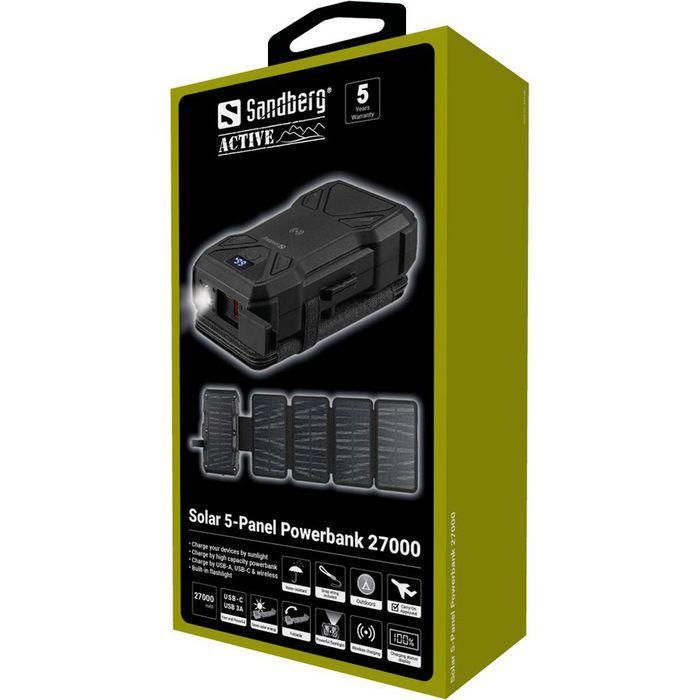 Sandberg Solar 5-Panel Powerbank 27000 8 Sandberg Solar 5-Panel Powerbank 27000 8