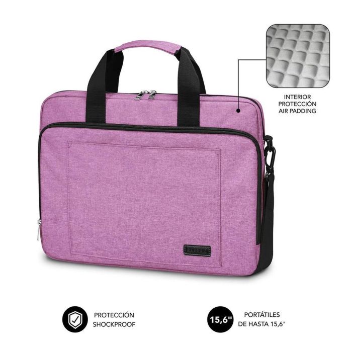 SUBBLIM Maletin Rosa para portatil de 15,6? con proteccion total Air Padding