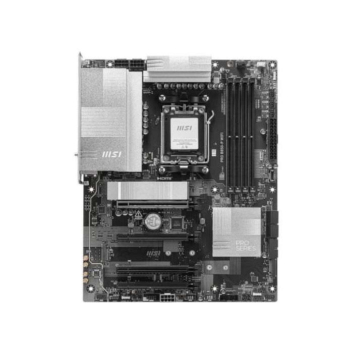 MSI Placa Base PRO B850-P WiFi, 911-7E56-008, AMD AM5 B850, 4 DDR5 256GB, Wi-Fi 7, ATX 1