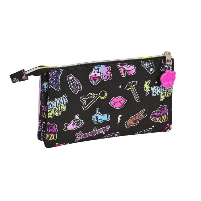 Portatodo Doble Monster High Creep Negro 22 x 12 x 3 cm 2