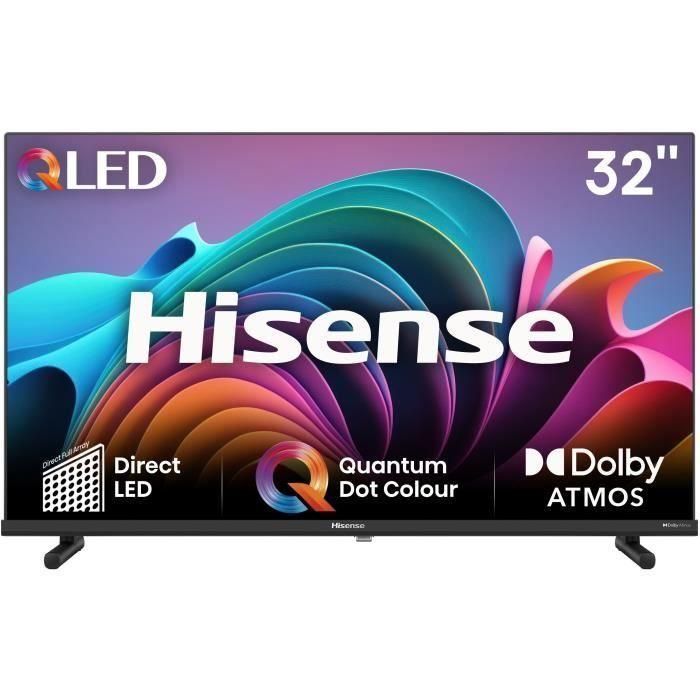 Hisense 32A5NQ Smart TV QLED 32" Full HD (1920x1080) con WiFi, HDR y VIDAA U6 Negro