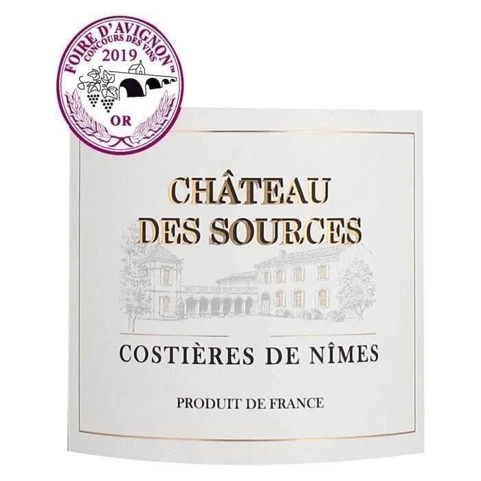 Château des Sources 2018 Costieres de Nîmes - vino tinto Côtes du Rhône 1