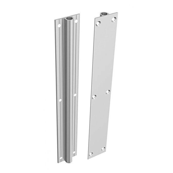 Herrajes Alk 1110.21 Kit Enderezador de Aluminio Modelo Annie Acabado Plata 2500mm Doble Posición, Regulación Superior (2 Unidades)