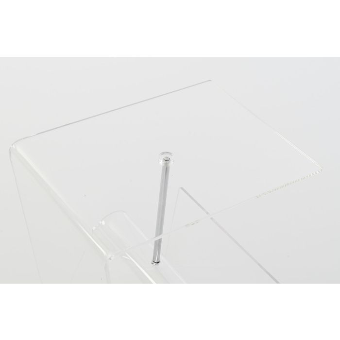 DKD Home Decor Mesita Auxiliar Loft con Revistero de Acrílico y Metal Transparente 40x30x44 cm 1 DKD Home Decor Mesita Auxiliar Loft con Revistero de Acrílico y Metal Transparente 40x30x44 cm 1