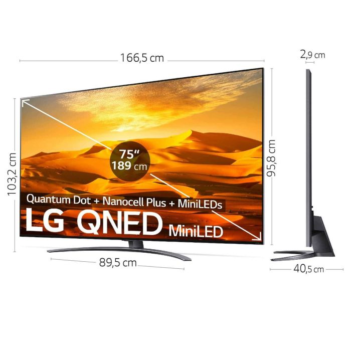 Smart TV LG 75QNED916QE 4K Ultra HD 75" LED HDR AMD FreeSync QNED 3