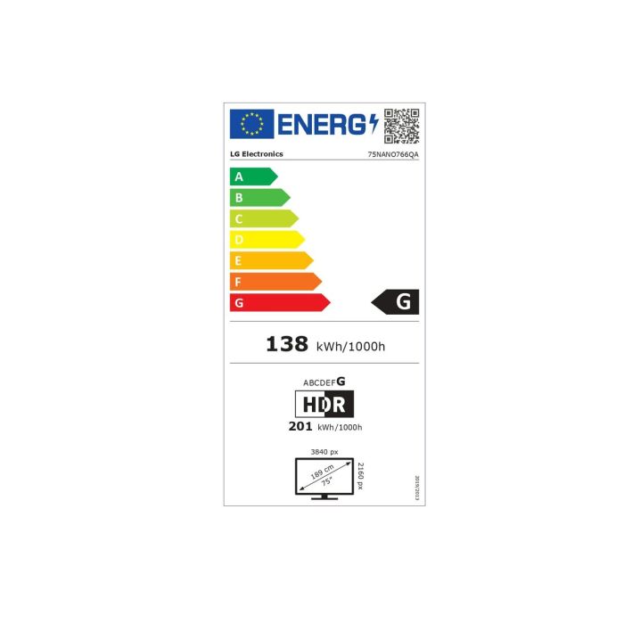 Smart TV LG 75NANO766QA 75" 4K ULTRA HD NANO CELL WIFI 4K Ultra HD HDR 75" NanoCell AMD FreeSync 3