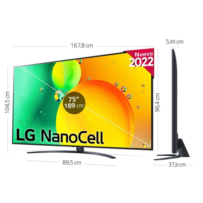 Smart TV LG 75NANO766QA 75" 4K ULTRA HD NANO CELL WIFI 4K Ultra HD HDR 75" NanoCell AMD FreeSync 2