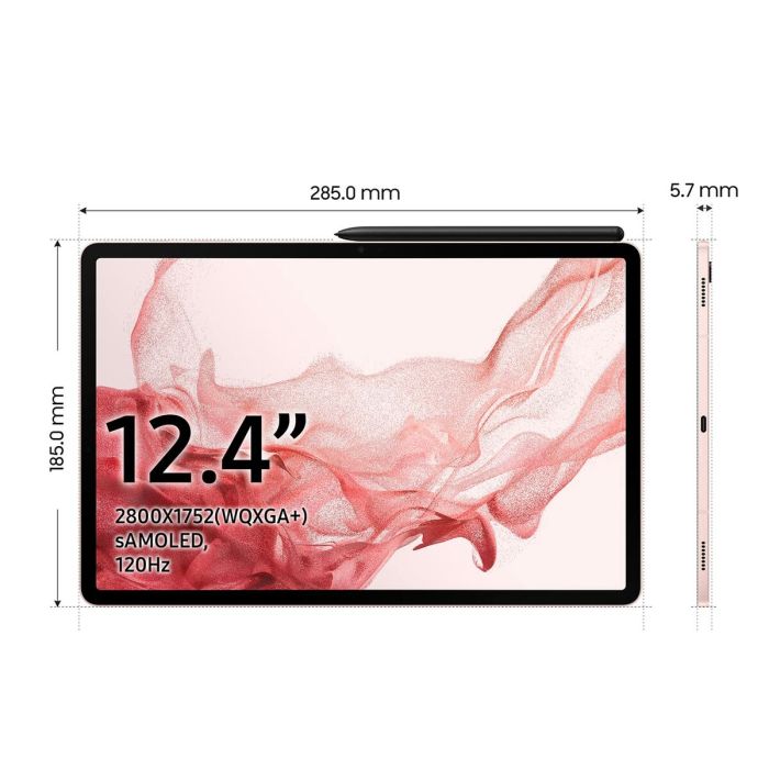 Tablet Samsung Galaxy Tab S8+ Rosa 5G 12,4" 1