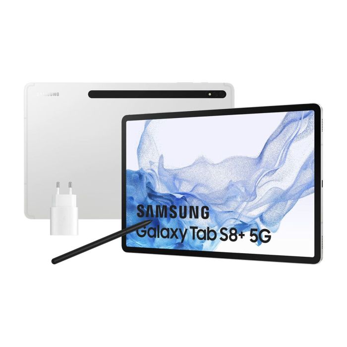 Tablet Samsung Galaxy Tab S8 Plus 5G Plateado 5G 12,4" 8 GB RAM 128 GB Tablet Samsung Galaxy Tab S8 Plus 5G Plateado 5G 12,4" 8 GB RAM 128 GB