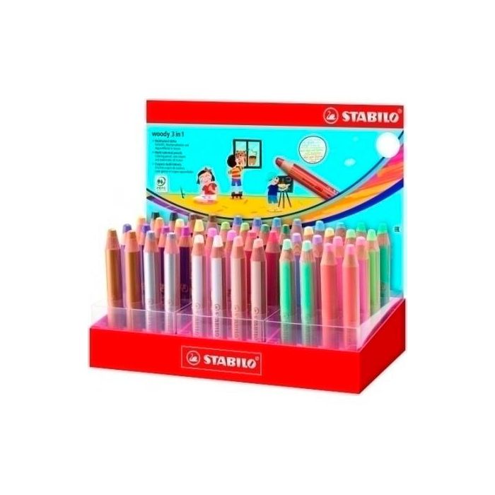 Stabilo Lápices De Colores Woody 3 En 1 C-Surtidos Expositor 48 Ud + 1 Bloc De Pruebas Stabilo Lápices De Colores Woody 3 En 1 C-Surtidos Expositor 48 Ud + 1 Bloc De Pruebas