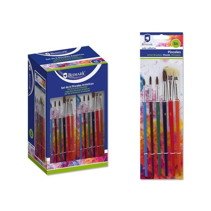 Bismark Set 6 Pinceles Colores Surtidos Bismark Set 6 Pinceles Colores Surtidos