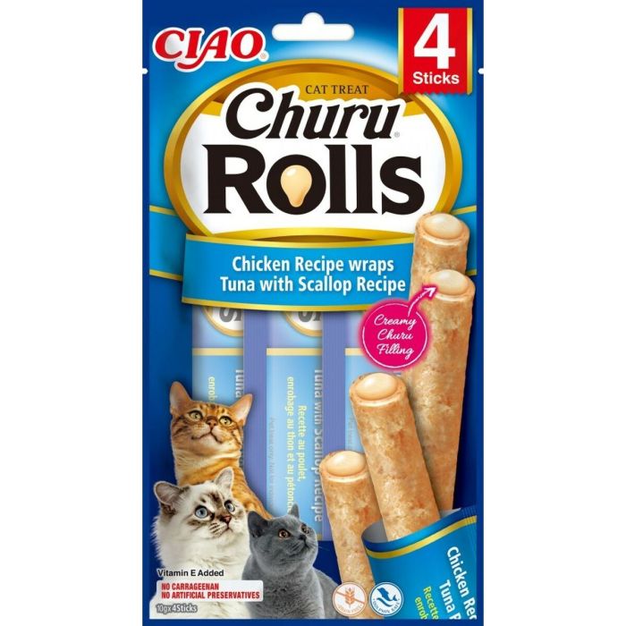 Churu Cat Rolls Receta De Atun Con Vieira 1 Bolsa De 4 Stick Churu Cat Rolls Receta De Atun Con Vieira 1 Bolsa De 4 Stick