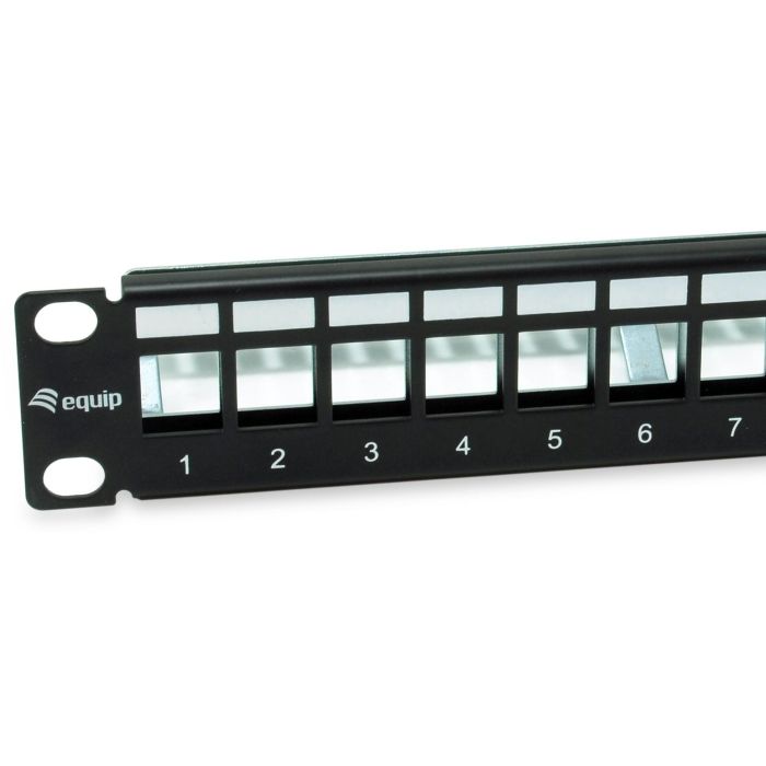 EQUIP 769331 Patch Panel 12x Cat6A 10" FTP 1HE Keystone Montaje en Bastidor Negro 2
