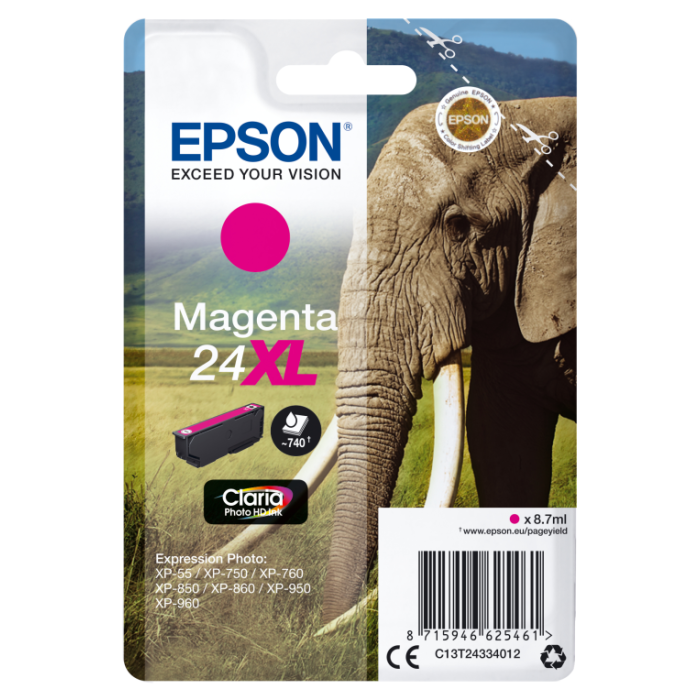 Epson Claria Photo HD Ink Cartucho Magenta 24XL