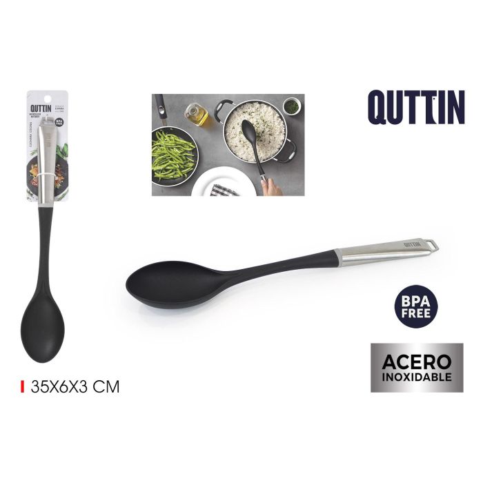 Cuchara de Nylon con Mango de Acero Quttin (30 Unidades) Cuchara de Nylon con Mango de Acero Quttin (30 Unidades)