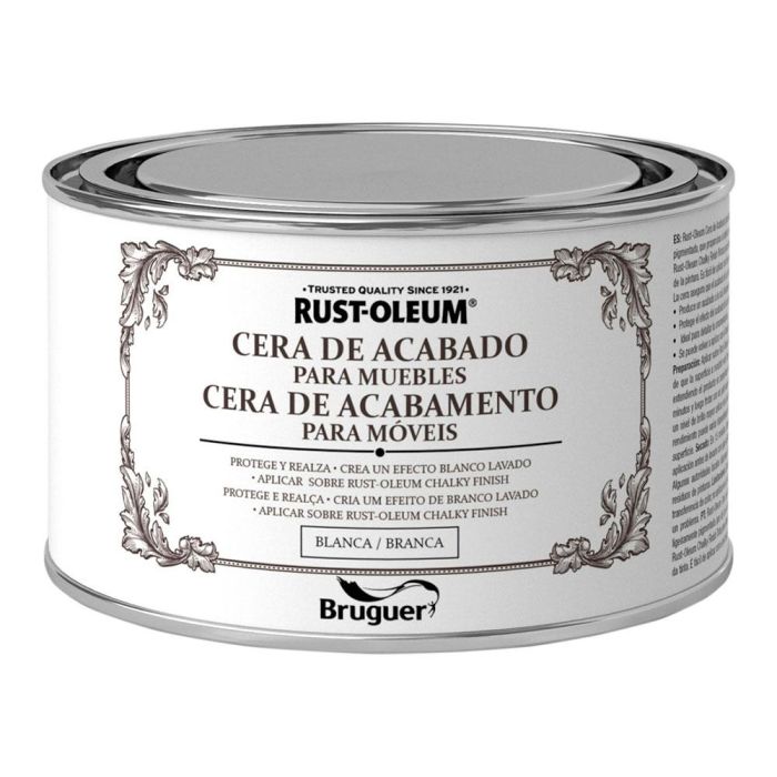 Bruguer Cera para Muebles Chalky Finish Blanco Lavado Blanca 400 ml Interior Multisuperficie