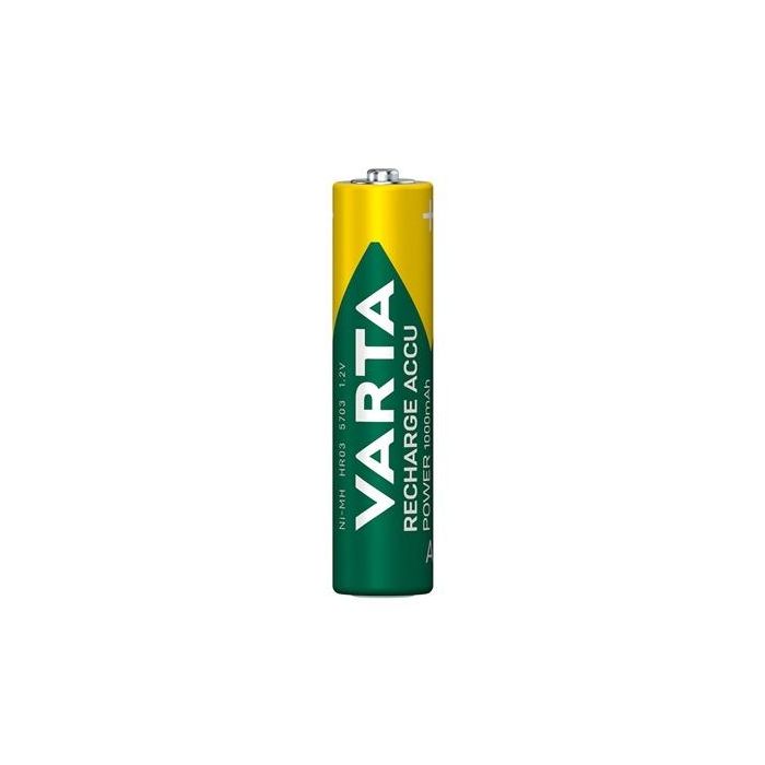 Varta 5703301402 Pilas Recargables Ni/MH HR03 AAA 1000mAh Accu Power 2uds 2 Varta 5703301402 Pilas Recargables Ni/MH HR03 AAA 1000mAh Accu Power 2uds 2