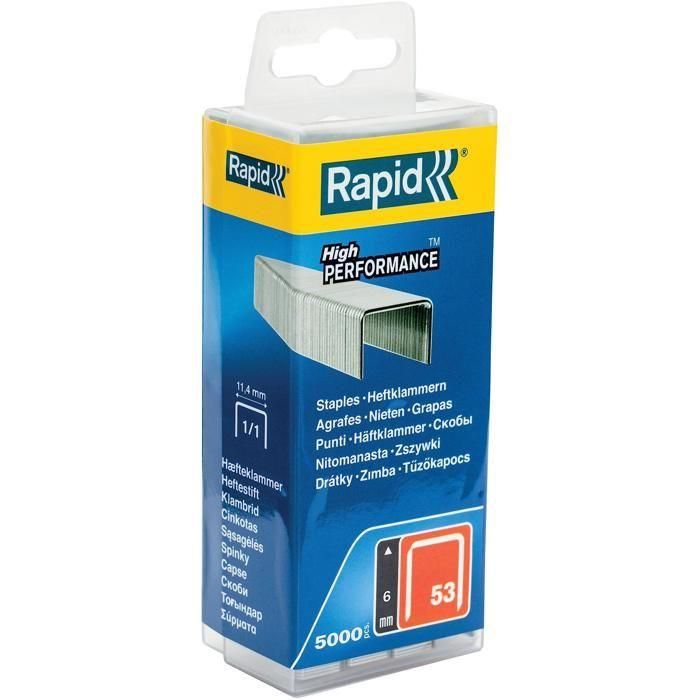 RAPID 5000 grapas n ° 53 Rapid Agraf 6mm 0 RAPID 5000 grapas n ° 53 Rapid Agraf 6mm 0