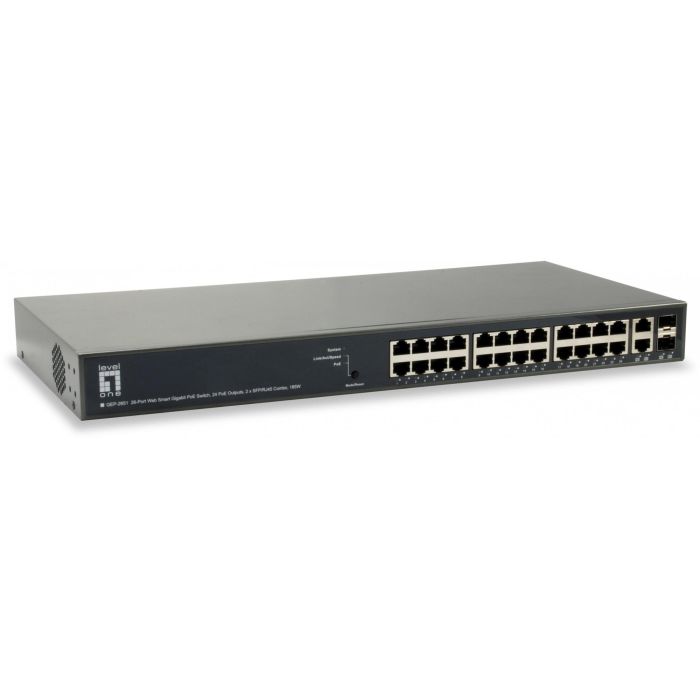 Switch 26x GE GEP-2651 2xGSFP 19" 185W 24xPoE+ 0 Switch 26x GE GEP-2651 2xGSFP 19" 185W 24xPoE+ 0