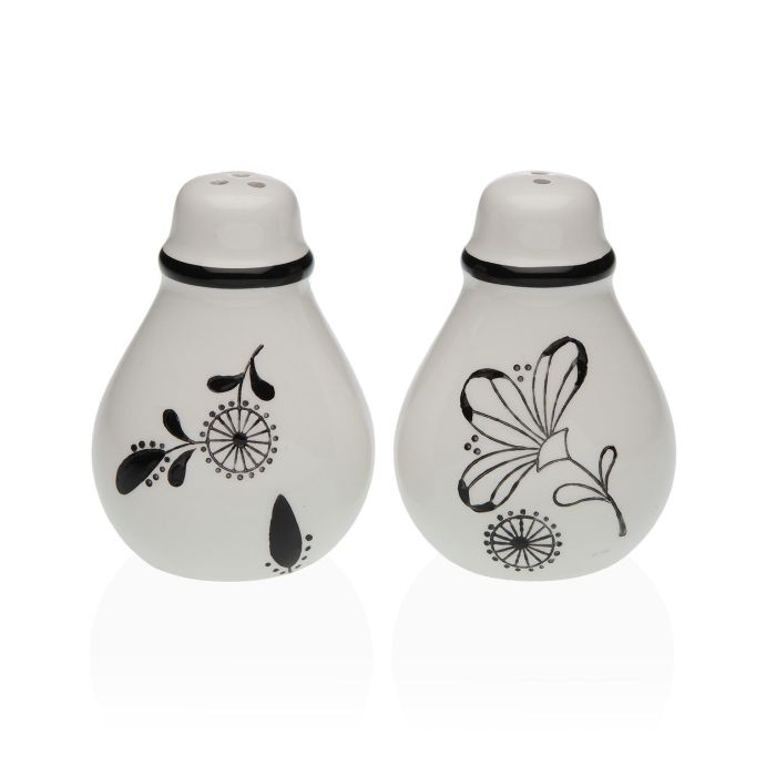 Set Salero y Pimentero Flores Versa, Dolomita, 5.5x8.5x6 cm (3 Unidades) Set Salero y Pimentero Flores Versa, Dolomita, 5.5x8.5x6 cm (3 Unidades)