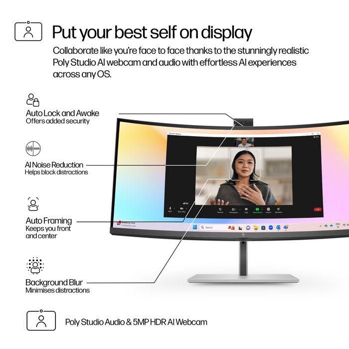 HP Series 7 Pro 34 inch WQHD Conferencing Monitor - 734pm 16 HP Series 7 Pro 34 inch WQHD Conferencing Monitor - 734pm 16