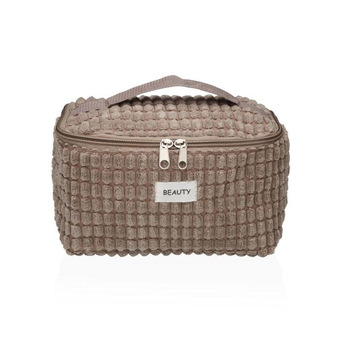 Neceser de Viaje Versa Corduroy Caqui Poliéster Textil 12 x 12 x 20 cm 0 Neceser de Viaje Versa Corduroy Caqui Poliéster Textil 12 x 12 x 20 cm 0
