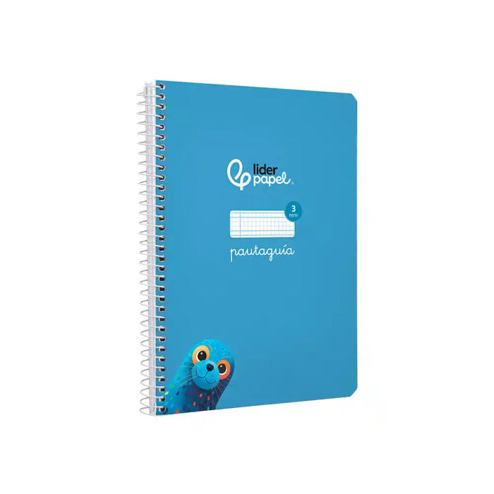 Liderpapel Cuaderno Espiral A5 Pautaguía Tapa Dura 80 Hojas 90gr Cuadro Pautado 3mm Color Azul 3