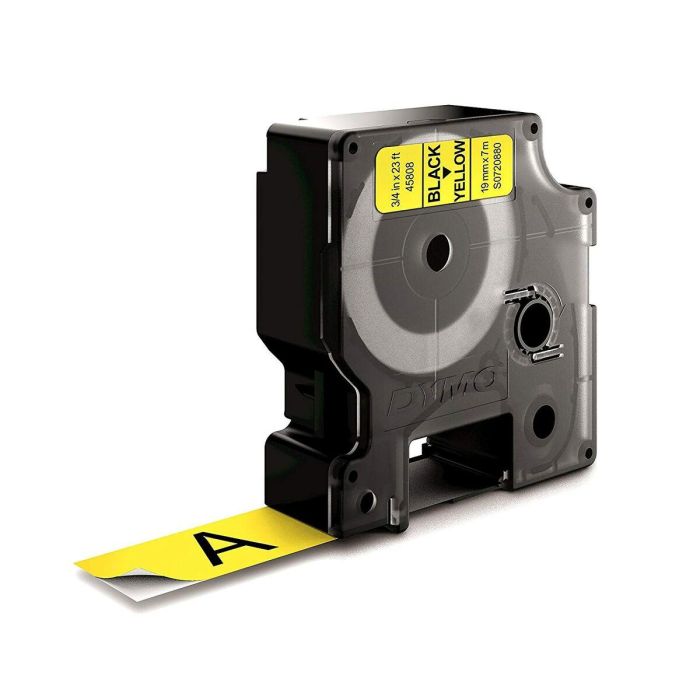 Cinta Laminada para Rotuladoras Dymo D1-19 45808 LabelManager™ Negro Amarillo (5 Unidades) 1