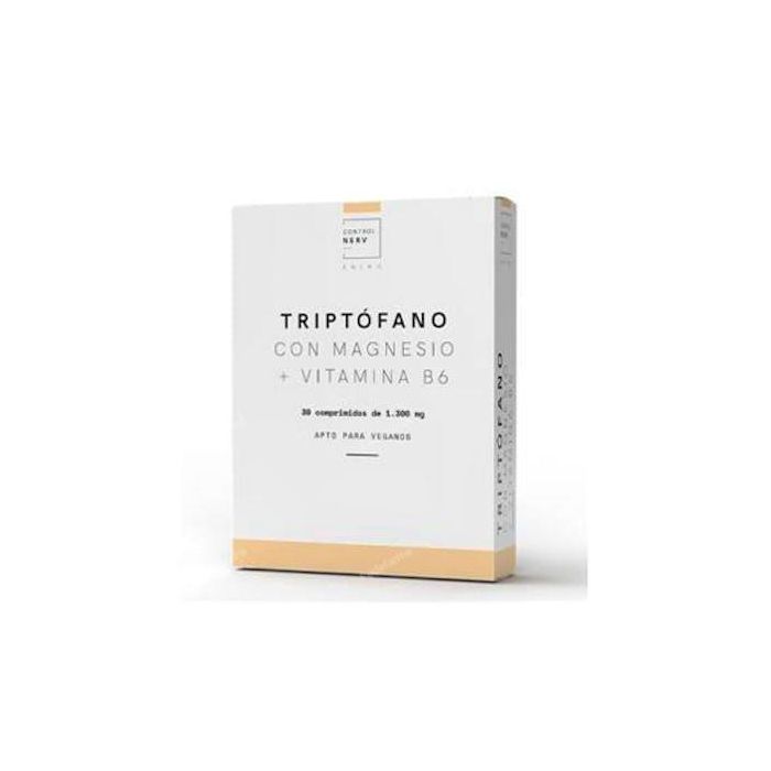 HERBORA Controlnerv Triptófano Magnesio Vitamina B6 para Sistema Nervioso y Función Psicológica, 30 Comprimidos