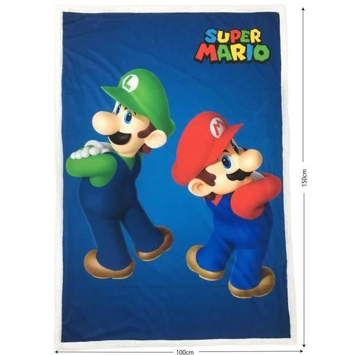 Manta sherpa - MARIO BROS - Mario & Luigi - 100 x 150 cm 3 Manta sherpa - MARIO BROS - Mario & Luigi - 100 x 150 cm 3