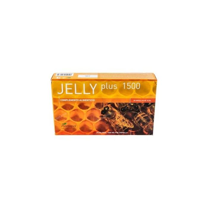 PLANTAPOL Jelly Plus 1500 Jalea Real 1500mg 20 Ampollas para Energía y Refuerzo de Defensas del Organismo
