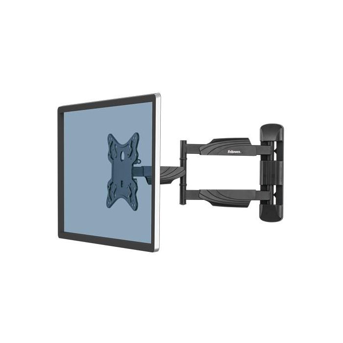 Fellowes 8043601 - Soporte de pared Full-Motion para TV de 23" a 55" (58.4 a 139.7 cm), hasta 35 kg, Negro