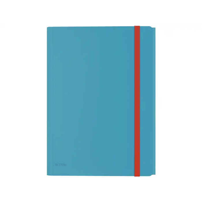 Leitz Carpeta Cosy A4 con Gomas, Tres Solapas y Bolsillo Interior, Polipropileno Azul