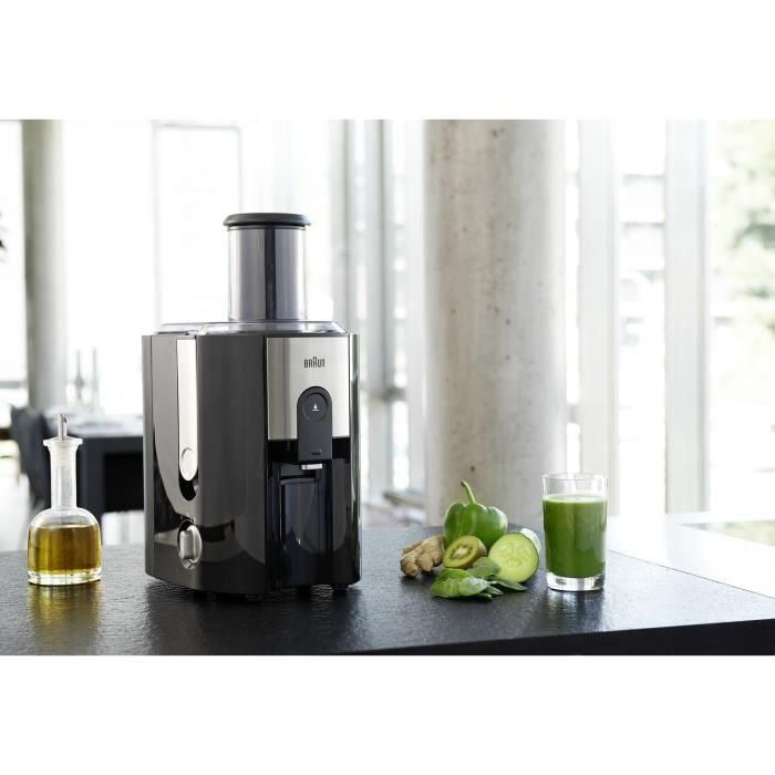 Braun J500 MultiQuick 5 Centrífuga 900W, sistema prensado rápido, chimenea 75mm, 2 velocidades, antigoteo, jarra 1.25L - Negro 2