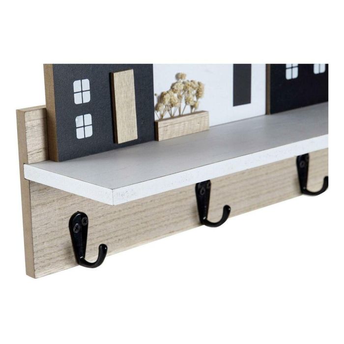 Estantería DKD Home Decor Perchero 39 x 9 x 27 cm Negro Marrón Blanco Madera MDF 2 Estantería DKD Home Decor Perchero 39 x 9 x 27 cm Negro Marrón Blanco Madera MDF 2
