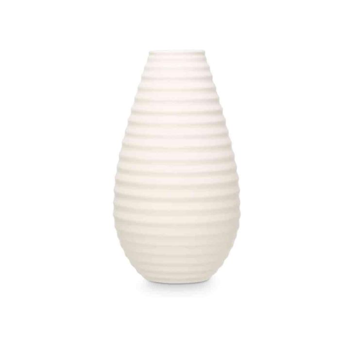 Jarrón Cerámica Raya Horizontal 44 cm Blanco - Giftdecor (2 Unidades) 2 Jarrón Cerámica Raya Horizontal 44 cm Blanco - Giftdecor (2 Unidades) 2