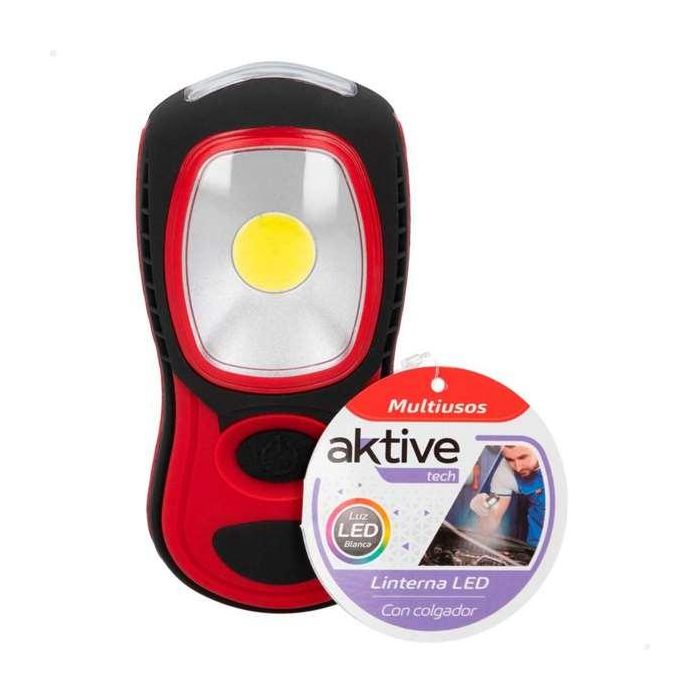 Linterna led magnetica aktive tech con colgador - modelos surtidos