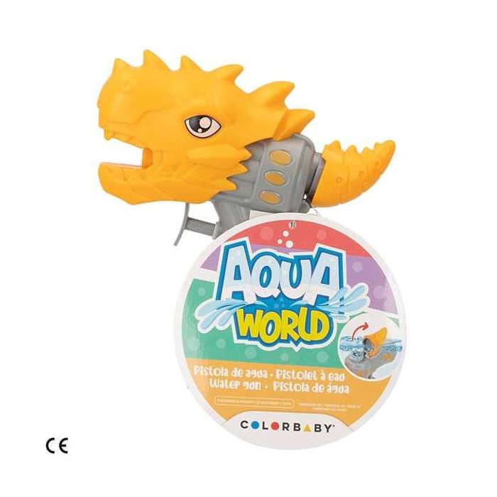 Pistola De Agua Dinosaurio/Tiburon Aqua World Exp. 12 Piezas 4