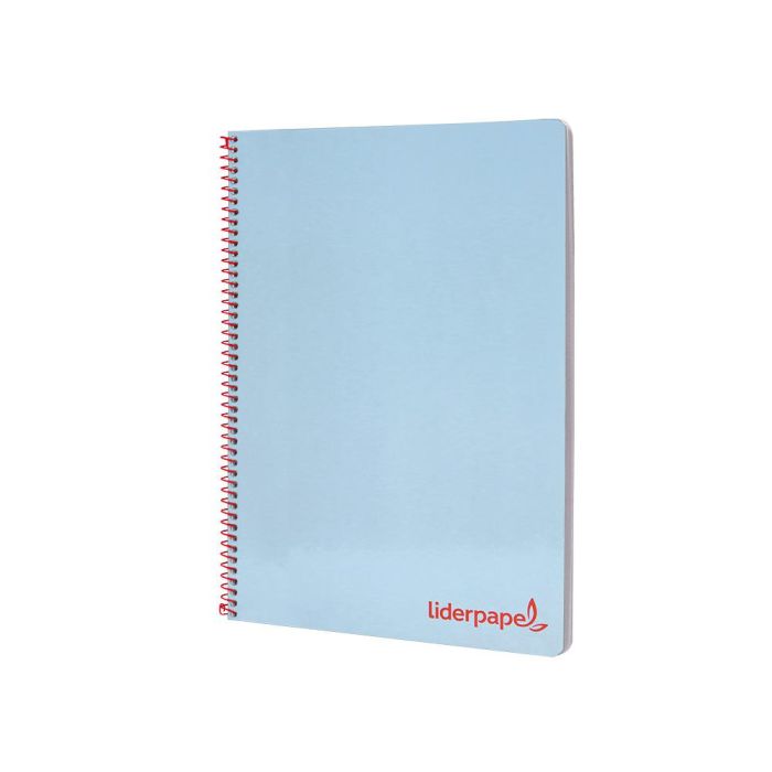 Cuaderno Espiral Liderpapel A4 Wonder Tapa Plastico 80H 90 gr Cuadro 4 mm Con Margen Color Azul 5 unidades 1